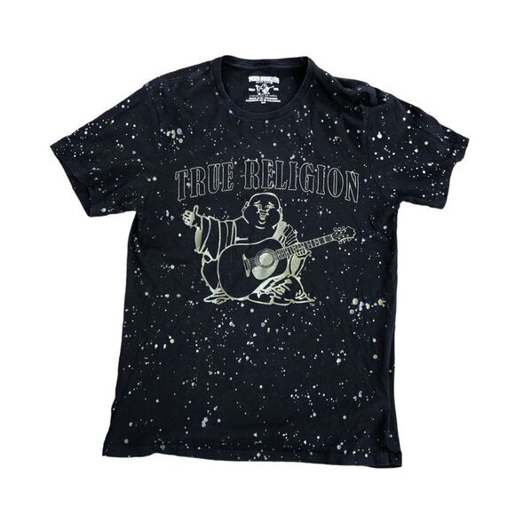 RARE True Religion Shirt Splatter Short Sleeve T Shirt Small - Picture 2 of 10